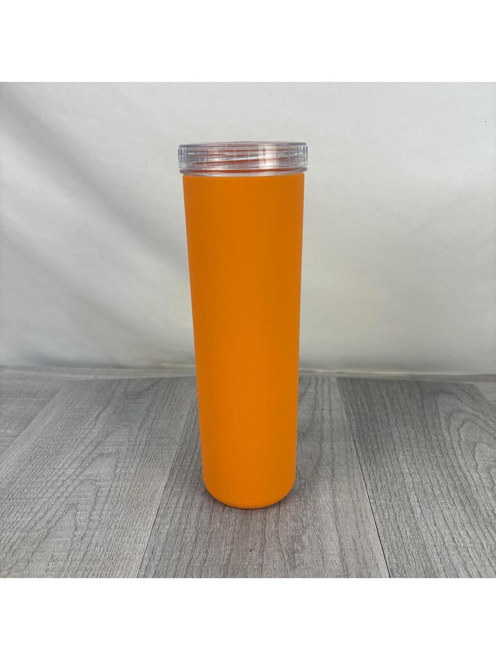 Dunkin Donuts 27oz Silicone Travel Cup Tumbler Orange 2019 - Picture 3 of 8